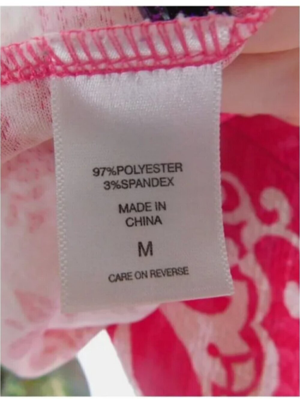 New York & Company | Sz M | Pink and White Damask | Sleeveless | Fit and Flare - Picture 4 of 7